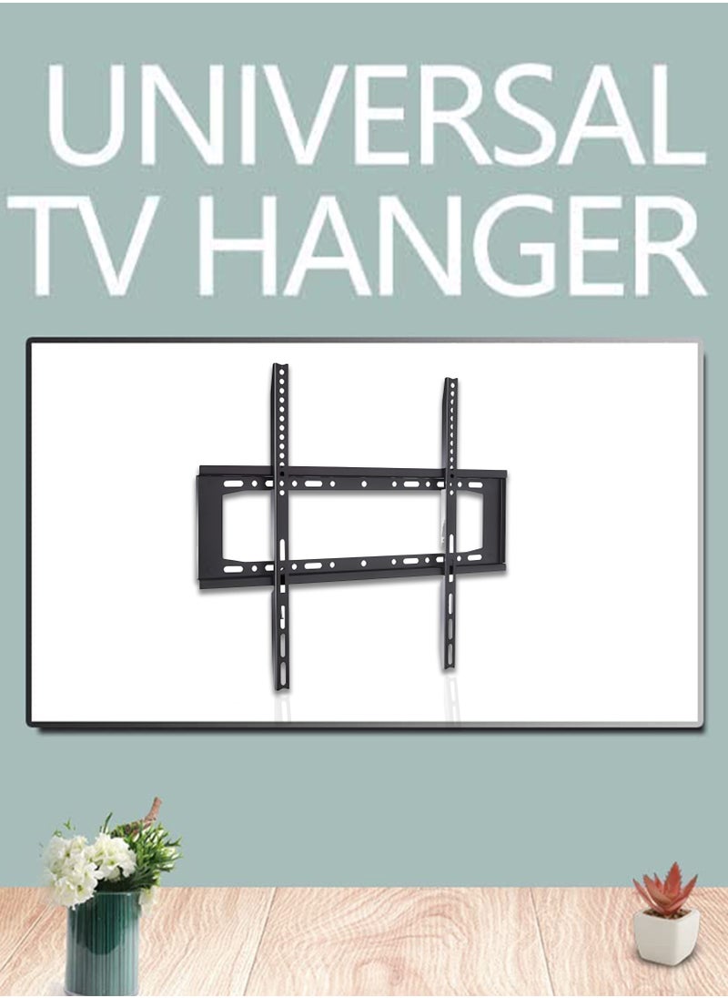 Generic - Universal TV Wall Mount Bracket Low Profile Adjustable & Heavy Duty for LCD LED Flat Panel TVs Space-Saving Fixed Design VESA Compatible 32-80 Inch Led Lcd Flat Screen - Image 1