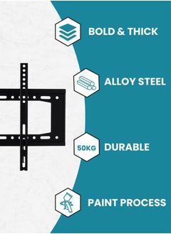 Generic Universal TV Wall Mount Bracket Low Profile Adjustable & Heavy Duty for LCD LED Flat Panel TVs Space-Saving Fixed Design VESA Compatible 32-80 Inch Led Lcd Flat Screen  - Image 2