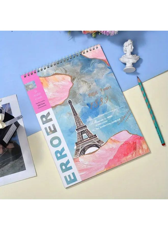 4 A4 Coil Sketch Books Thickened Art Quick Sketch Scenery Covers Durable Binding - Image 5