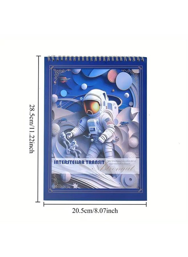 4 A4 Coil Sketch Books Thickened Art Quick Sketch Scenery Covers Durable Binding - Image 3