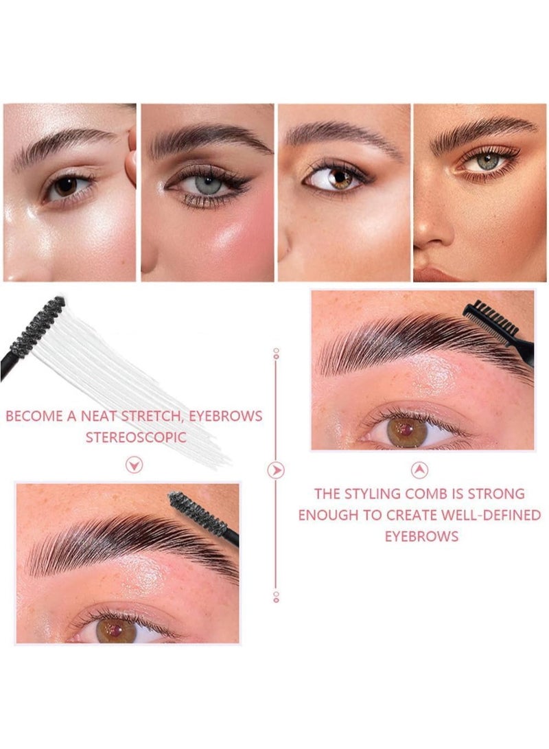 بوداير 3D Eyebrow Gel - جل حواجب شفاف يدوم طويلا للرفع والتصفيح بفرشاة على الوجهين ، شمع تصفيف الشعر - Image 2