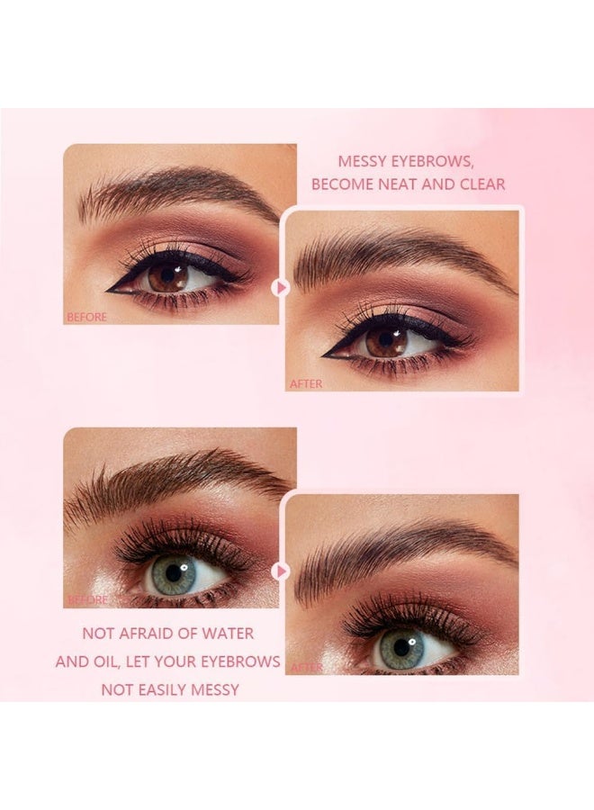 بوداير 3D Eyebrow Gel - جل حواجب شفاف يدوم طويلا للرفع والتصفيح بفرشاة على الوجهين ، شمع تصفيف الشعر - Image 3