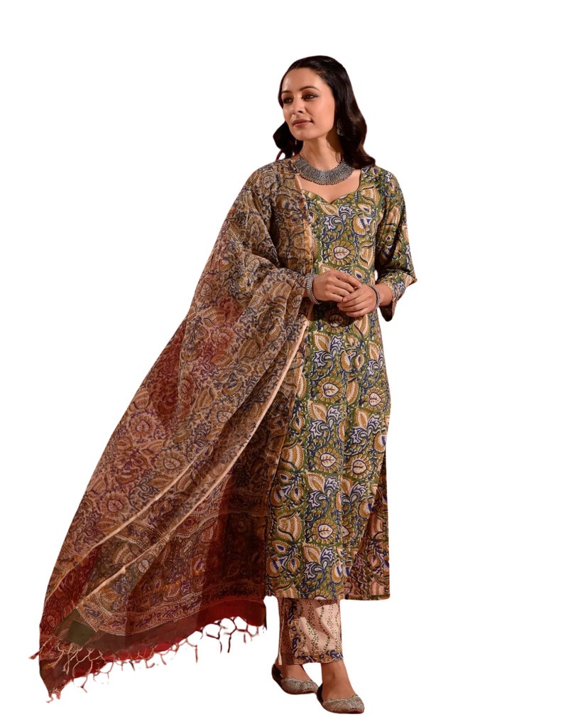 Kalaanj Kurta Set for Women || 3pic Kurta for Women (KALSS24SK-6_SP-53-S) - Image 1