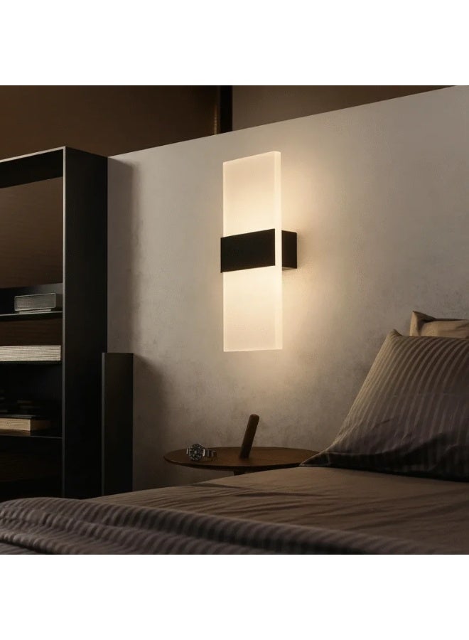Best Power Modern Wall Applique from Best Power - Model 7322-W-BK, Rectangular Shape, Tri-Color Lighting (White/Creamy/Sunlight), Energy-Saving LED Lighting, Power: 7W - Image 1