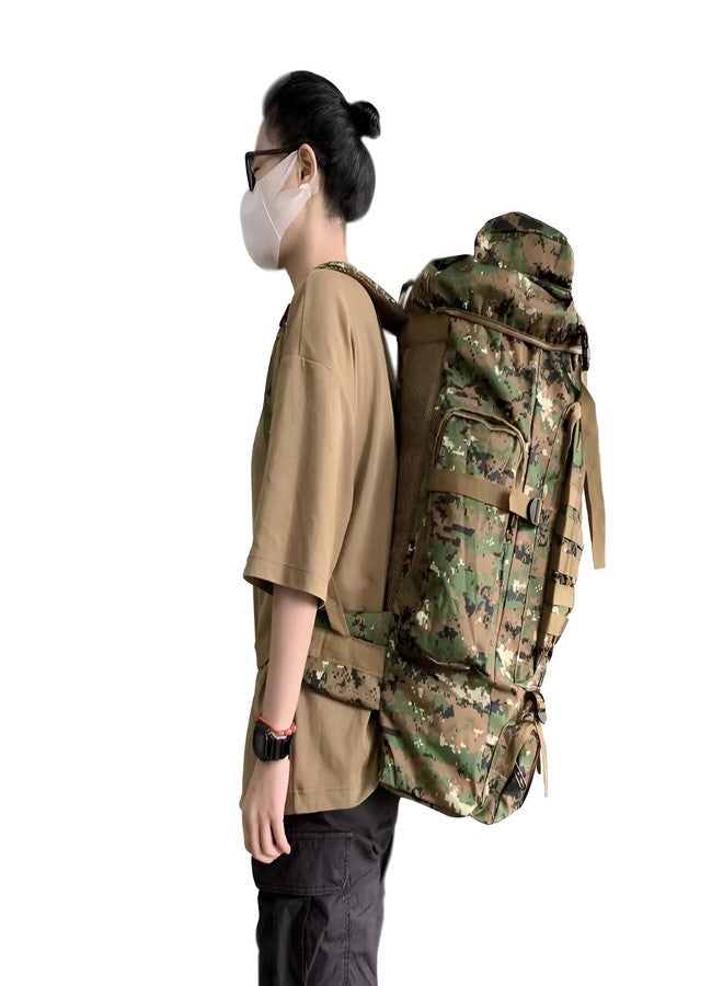 NFI essentials Hiking Bag, Military Print Travel Shoulder Backpack, Rucksack Duffle Bag with Shoe Compartment & Wet Clothes for Gym, Duffel Bag for Travelling, Camping & Trekking (Brown) - Image 3