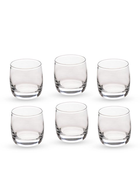 A set of short glass cups from Luminarc, capacity 200 ml, for multi-use
