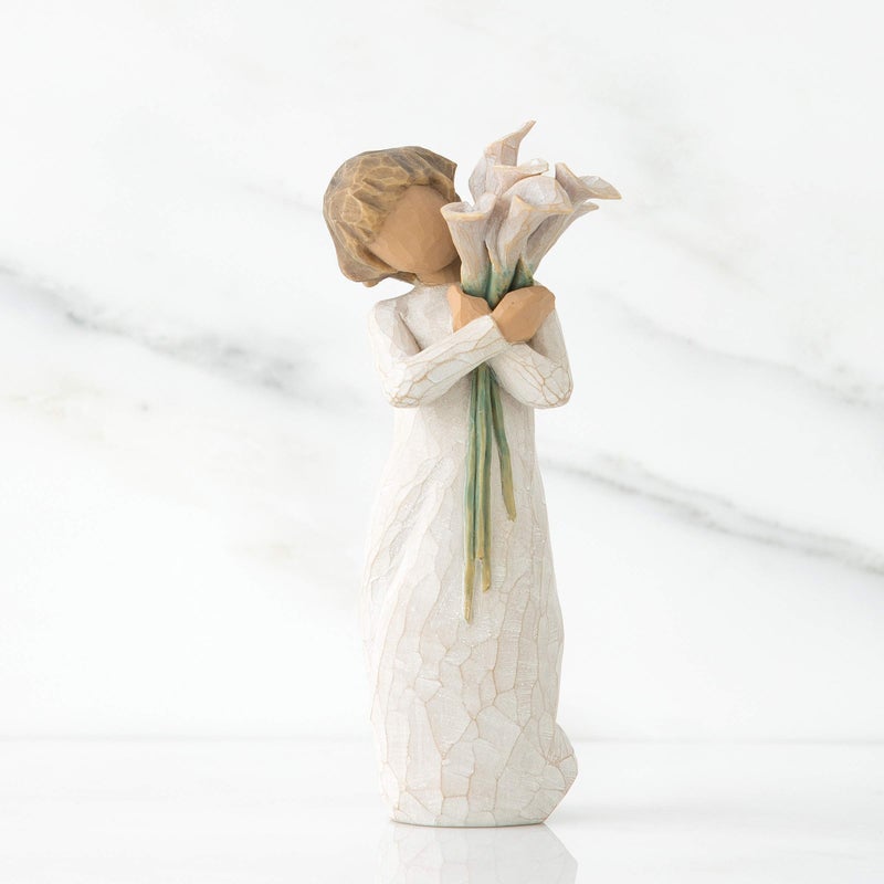 Willow Tree Beautiful Wishes, A Gathering of Beautiful Wishes for You - Love, Health, Happiness, A Gift That Expresses Caring or for Those Who Love Flowers, Sculpted Hand-Painted Figure - Image 2