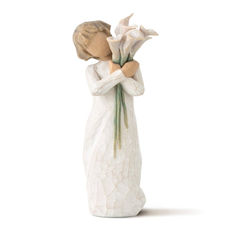 Willow Tree Beautiful Wishes, A Gathering of Beautiful Wishes for You - Love, Health, Happiness, A Gift That Expresses Caring or for Those Who Love Flowers, Sculpted Hand-Painted Figure - Image 1