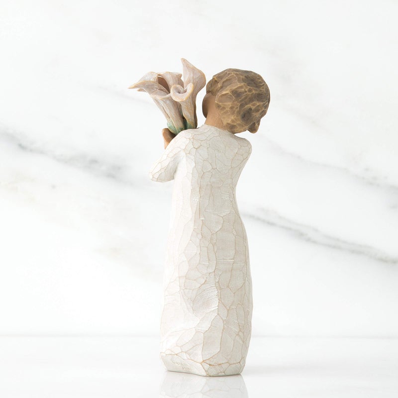 Willow Tree Beautiful Wishes, A Gathering of Beautiful Wishes for You - Love, Health, Happiness, A Gift That Expresses Caring or for Those Who Love Flowers, Sculpted Hand-Painted Figure - Image 3