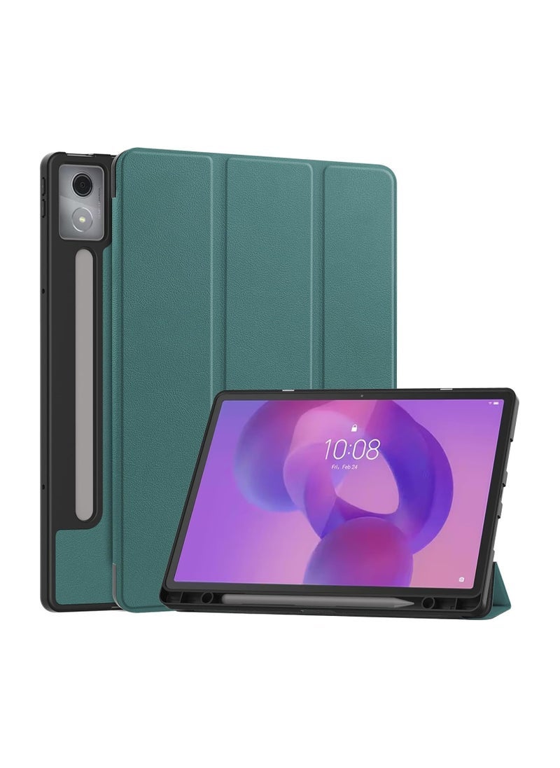 general Smart Tablet Case for Lenovo Idea Tab Pro 12.7" (2025) TB373FU Built-in Pen Slot, Lightweight Tri-Fold PU Leather Case Case with Auto Wake/Sleep Function - Image 1