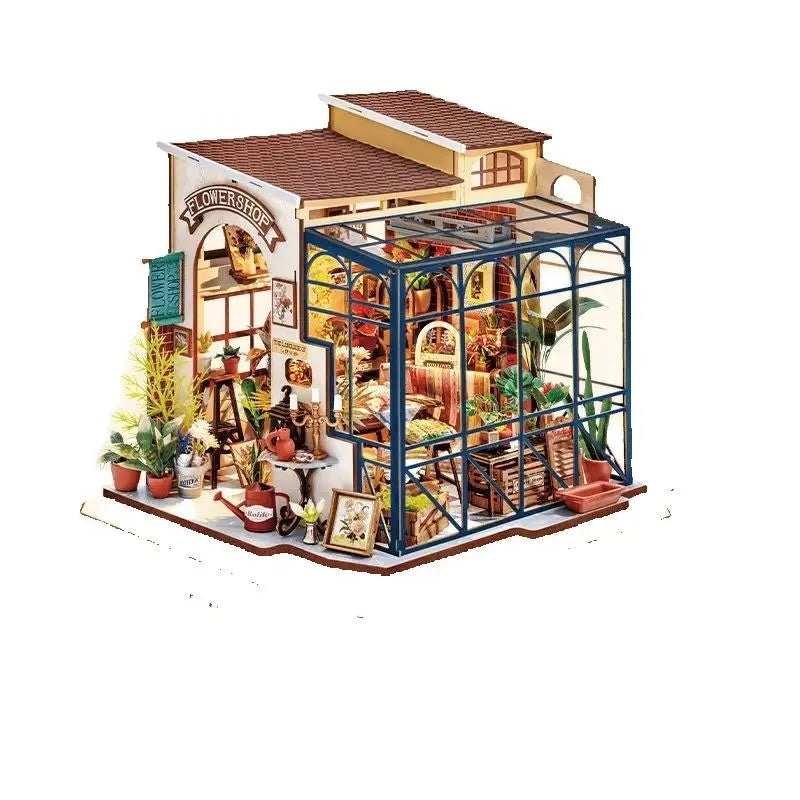 رولايف مجموعة مكعبات بناء 2026 in Stock Official Rolife Emily Flower Shop DIY Cottage Assembly Miniature Scene Building Blocks Birthday Gift, 10 - Image 2