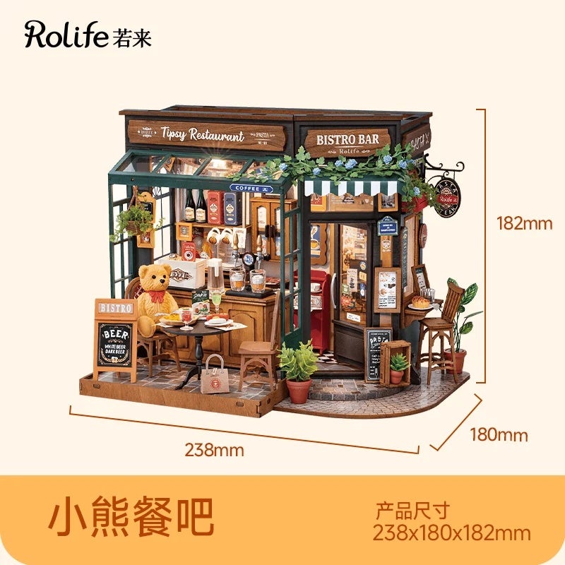 رولايف مجموعة مكعبات بناء 2026 in Stock Official Rolife Emily Flower Shop DIY Cottage Assembly Miniature Scene Building Blocks Birthday Gift, 10 - Image 4