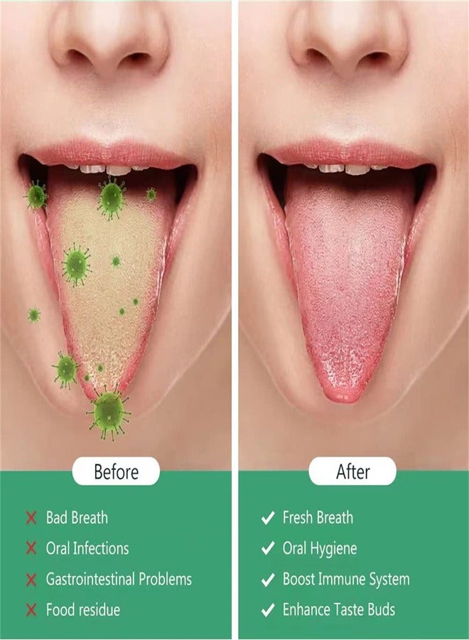 مكشطة اللسان، 4 عبوات من الفولاذ المقاوم للصدأ لتنظيف اللسان مكشطة اللسان المحمولة القابلة لإعادة الاستخدام لتنظيف الفم والحد من رائحة الفم الكريهة - Image 5