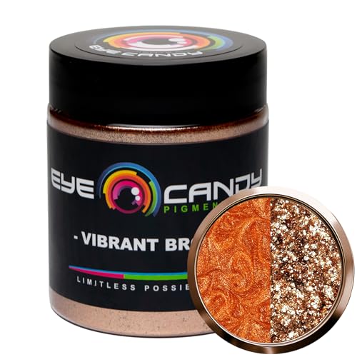 Eye Candy Pigments Premium Bronze Mica Powder - Vibrant Bronze (25gr) - for Epoxy, Resin, Soap, Paint, Woodworking, Acrylic Pouring, Bath Bombs, Fishing Lures - DIY Arts and Crafts Additive - Image 1