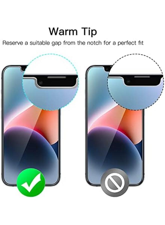 جي تيك واقي شاشة لهاتف آيفون 14 بلس مقاس 6.7 بوصة من الزجاج المقوى، عبوة من 3 قطع - Image 3