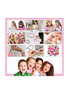 Generic Beads for making jewelry for girls and children, various colors of beads, 8 mm, Heishi, with a set of charms and elastic threads for making jewelry, bracelets and chains  - Image 3