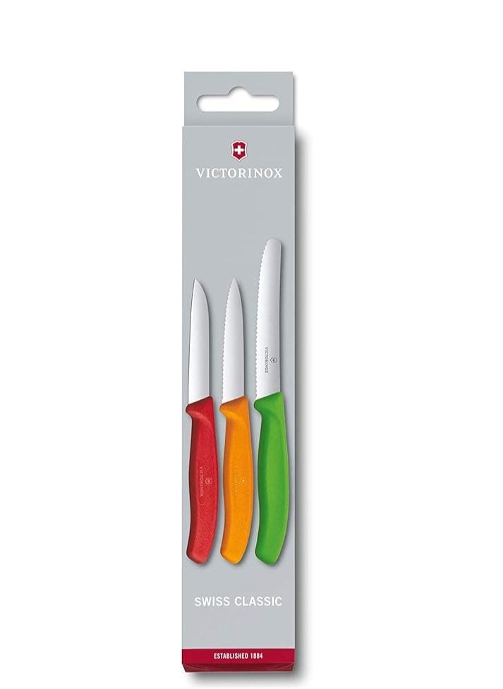 Victorinox - Victorinox Vegetable Knife Set, 3 pcs, red, Orange, Green, 6.7116.32 - Image 1