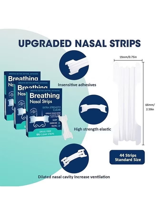 Breathe Right 44 Count Anti-snoring Breathing Nasal Strip Kit - Boost Oxygen , Reduce Snoring, Nasal Congestion Relief, Improve Sleep Quality, Sweat Resistant, Skin Safe Nasal Strips - Image 3