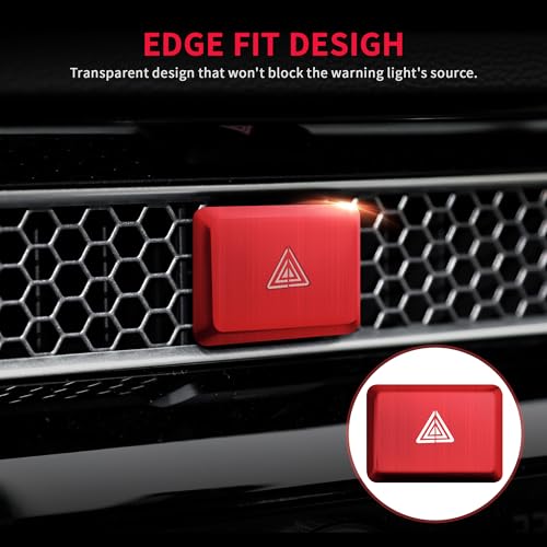 Polodunn for Honda Civic 2022-2026 Accessories, CRV 2023-2026 & Acura Ingetra 2023-2025 (Fit 9" Screen/ 1 Audio Knob), 11pcs Knob Cover Kit - Hazard Light, Push Start, Audio, AC & Air Vent (Red) - Image 5