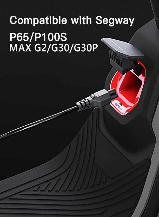 stio Fast Charging Cable Compatible with Ninebot by Segway MAX G3/G2/G30/G30P/P65/P100S/F60, 3 Prong Charging Power Cord, 6ft Power Wire Universal AC Cable US Plug Replacement Cord - Image 4