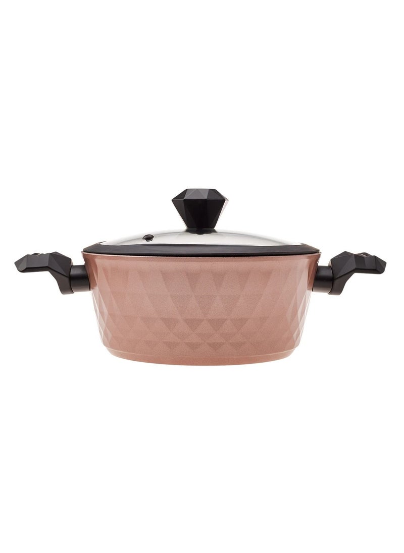 Cookware Set with Antibacterial Handles Bio Diamond 4 Piece Rose Gold
