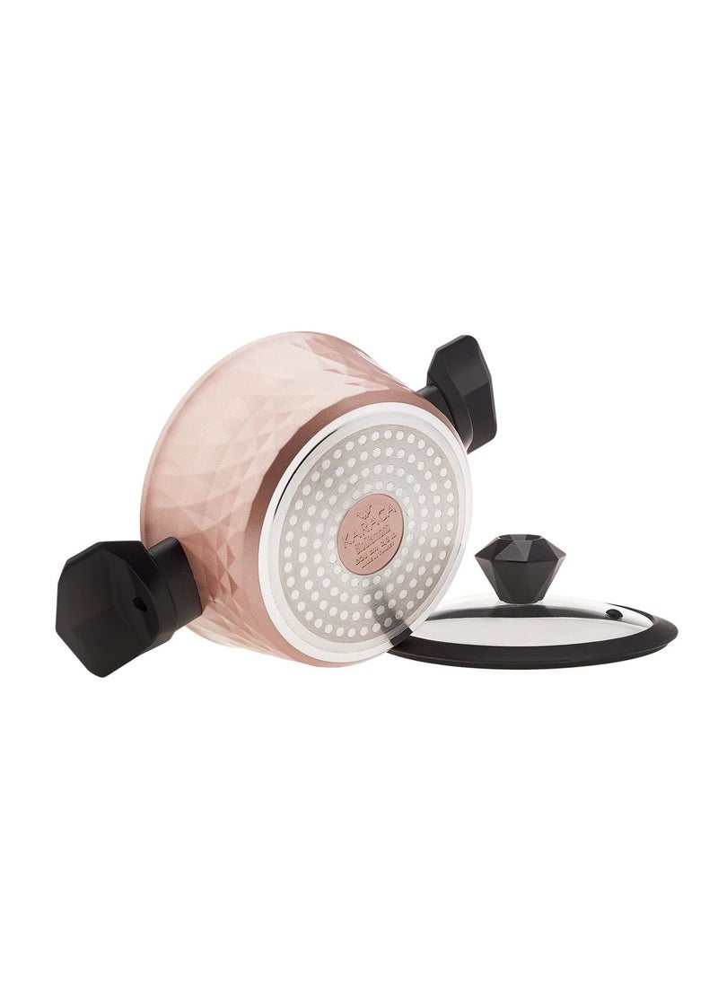 Cookware Set with Antibacterial Handles Bio Diamond 4 Piece Rose Gold