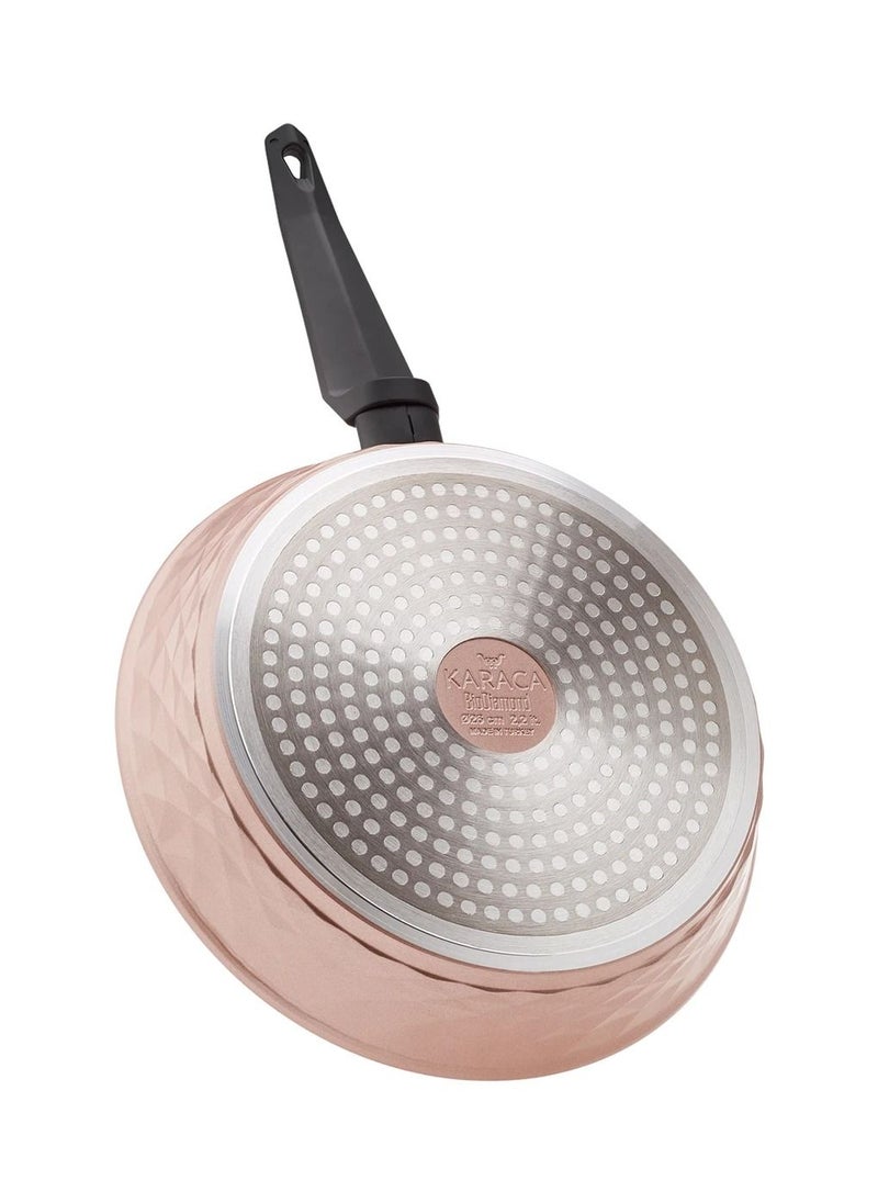 Cookware Set with Antibacterial Handles Bio Diamond 4 Piece Rose Gold