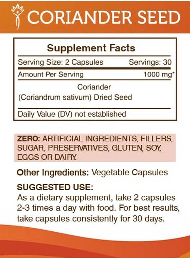 Secrets of the Tribe Coriander Seed 60 Capsules, Made with Vegetable Capsules and Coriander Dried Seed (60 Capsules) - Image 3