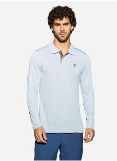 Technosport Men Solid Slim Fit Polo T-Shirt with Technocool by Styli  - Image 1