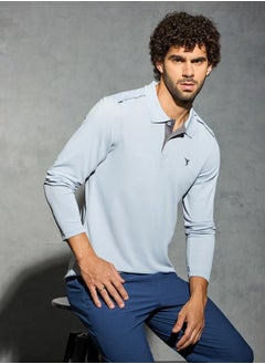 Technosport Men Solid Slim Fit Polo T-Shirt with Technocool by Styli  - Image 2