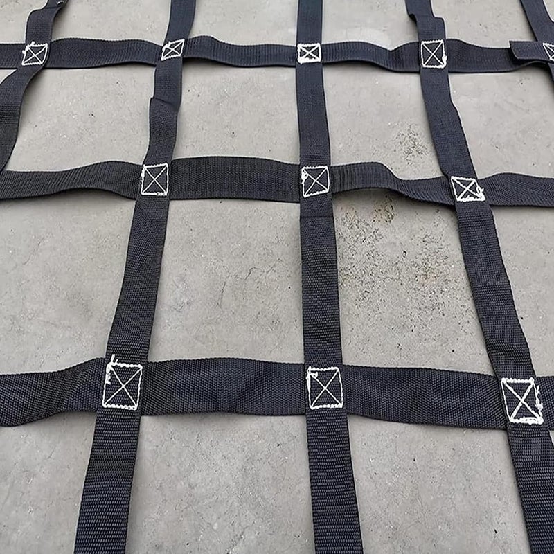 Lifting Net Straps,Cargo Hanging Net, Hanging Cargo Lifting Net, Safety Lifting Net Straps, Tear Resistant Lifting Bags, Luggage Carrier Net, Stretchable Elastic Bike Load Cargo Securing Net(Size:3 X - Image 5