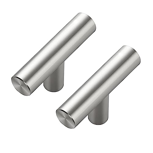Ravinte Decor 30 Pack Brushed Nickel Cabinet Knobs - Kitchen Silver Pulls for Drawer Stainless Steel Dresser Hardware 2in Length Single Hole T Bar, RDT50LS30 - Image 1