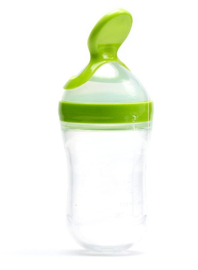BOTIST Baby Squeezy Food Grade Silicone Feeder Bottle with Spoon Feeder for Baby | Feeder, Rice Paste Milk Food Feeder 90ml (Multicolor, Pack of 1) - Image 1