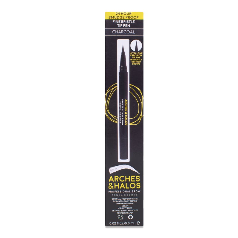 Arches & Halos Arches and Halos Fine Bristle Tip Pen - Eyebrow Pencils for Women - Vegan Brow Pencil - Smudge-Proof, Buildable Formula - Charcoal - 0.02 oz - Image 2