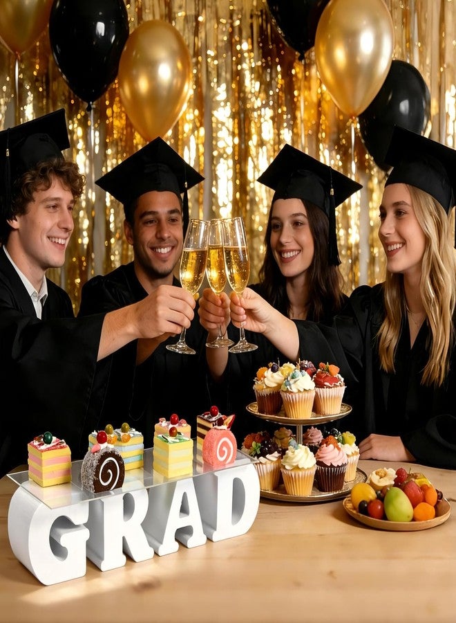 APUDWN 2026 Graduation Cupcake Stand, GRAD Letter Dessert Table Display Set with 6.3 x 15.7 Inch Clear Acrylic Tray, Lightweight Party Decoration for Congrats Grad College Celebrations (Grad) - Image 4