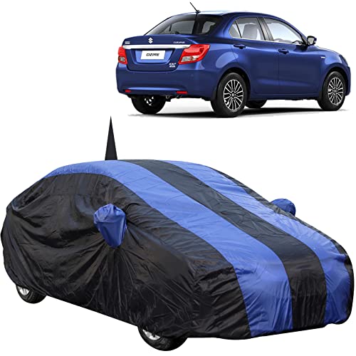 The Autostory 190 Taffeta Water Resistant Car Body Cover Compatible with Maruti Swift Dzire (2017 to 2019) with Mirror & Antenna Pockets (Royal/Navy Blue) - Image 1