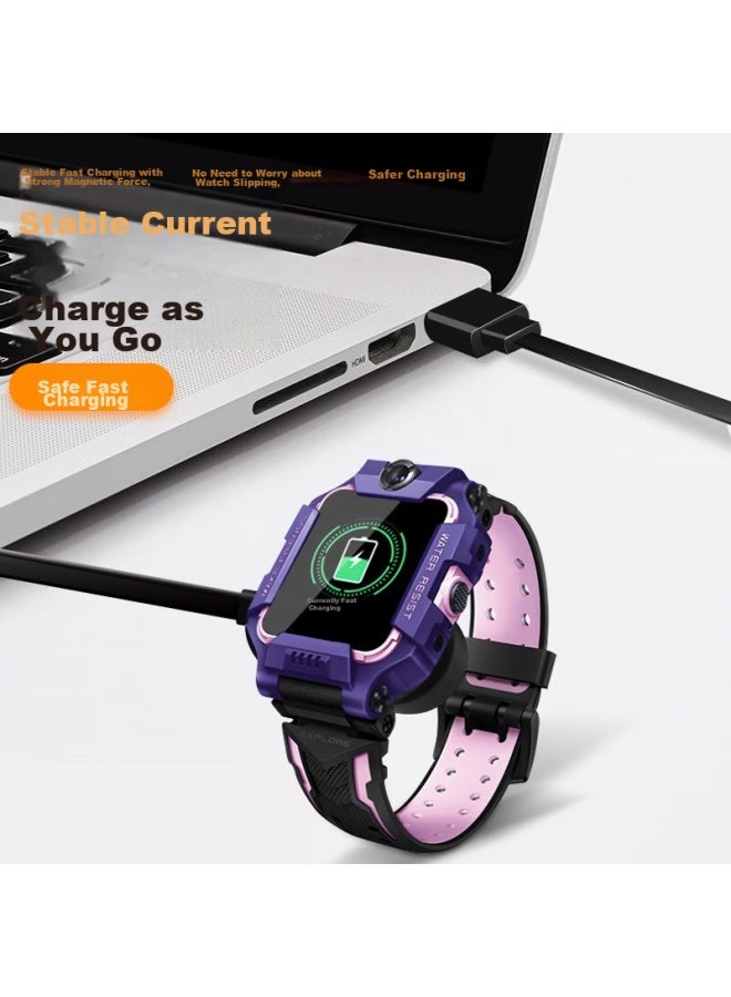 trendsetter Pack Charging Cable For Xiaotiancai Z6 Children's Smartwatch, Compatible With Z5a/z2/z3/q1/q2/a/s/y06 Smartwatch, Magnetic Charging Dock Accessory - Image 3