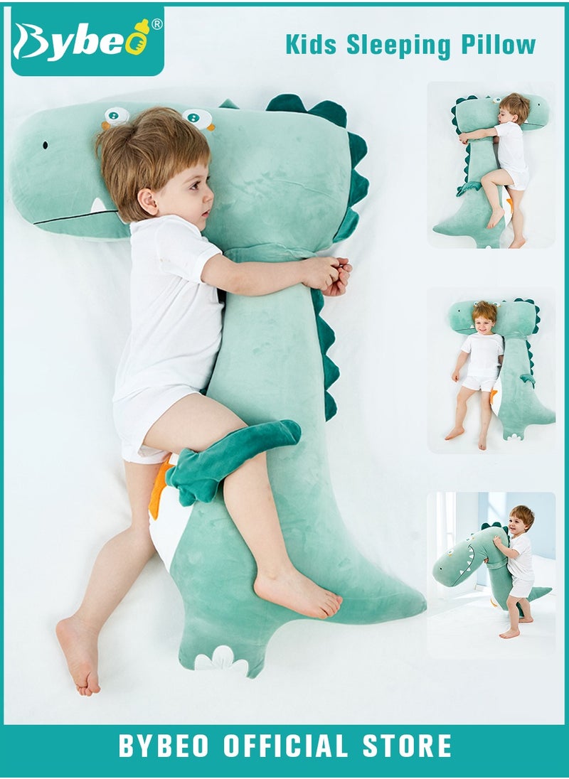 Bybeo 2-In-1 Baby Sleep Soothing Doll, Kids' Dinosaur Doll Plush Pillow, Kids Sleeping Pillow, Stuffed Animal Toy, Soft Cartoon Sleep Pillows, with Detachable Design, Super-Gentle Bedding  - Image 1