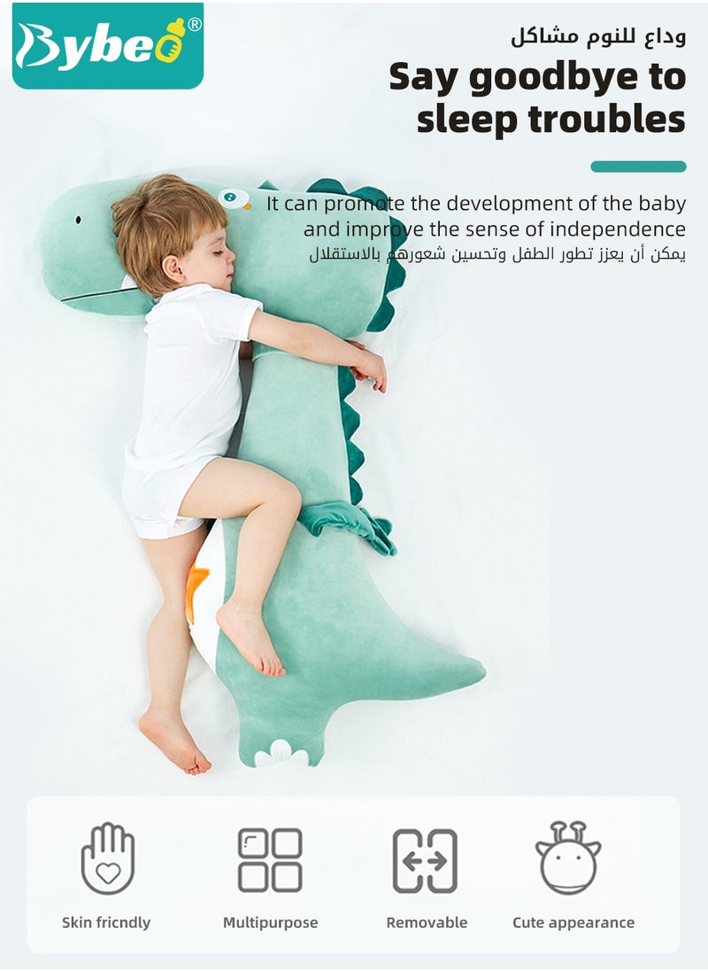 Bybeo 2-In-1 Baby Sleep Soothing Doll, Kids' Dinosaur Doll Plush Pillow, Kids Sleeping Pillow, Stuffed Animal Toy, Soft Cartoon Sleep Pillows, with Detachable Design, Super-Gentle Bedding  - Image 2
