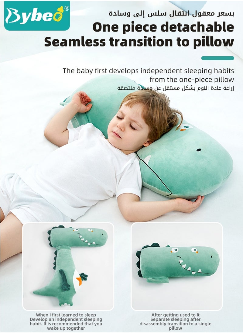 Bybeo 2-In-1 Baby Sleep Soothing Doll, Kids' Dinosaur Doll Plush Pillow, Kids Sleeping Pillow, Stuffed Animal Toy, Soft Cartoon Sleep Pillows, with Detachable Design, Super-Gentle Bedding  - Image 4