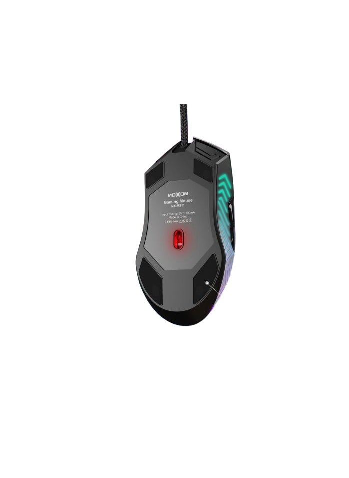 MOXOM MX-MS11 Wired Optical Gaming Mouse, 7 Buttons,  LED Optical Computer Mouse with soft click buttons, high DPI optical sensor  - Image 3