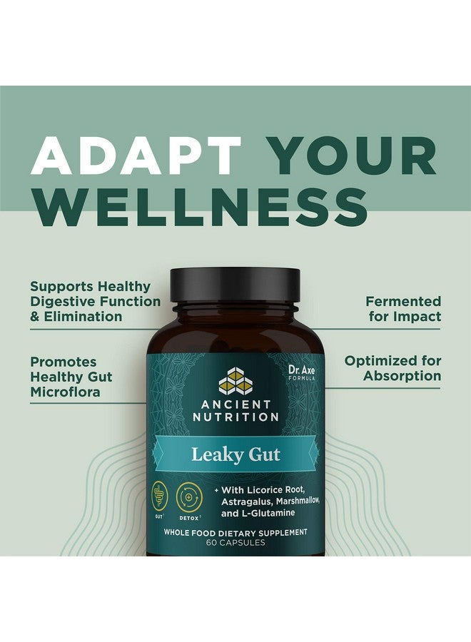 آينشنت نيوترشن كبسولات مكمل غذائي لصحة الأمعاء من Ancient Nutrition لعلاج تسرب الأمعاء، 60 كبسولة، تركيبة تحتوي على جذر عرق السوس، والأستراغالوس، والمارشميلو، وL-Glutamine، خالية من الغلوتين، ومناسبة لحمية الباليو والكيتو، 60 كبسولة - Image 5