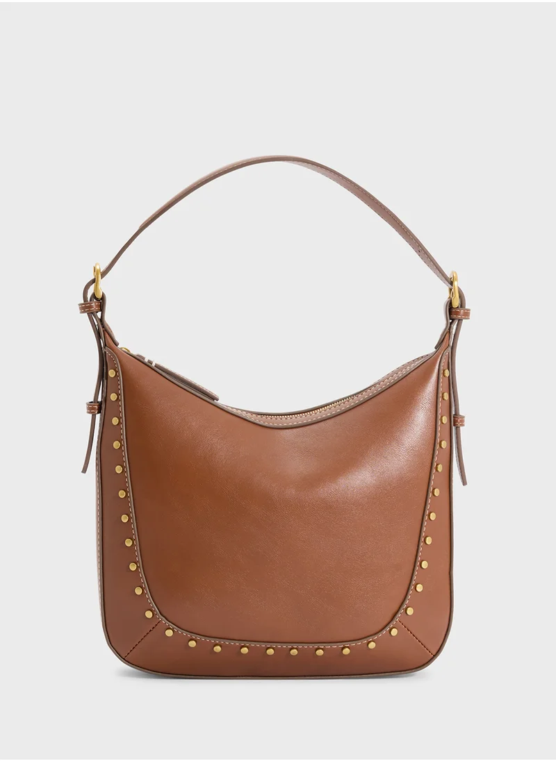مانجو Studded Shoulder Bag