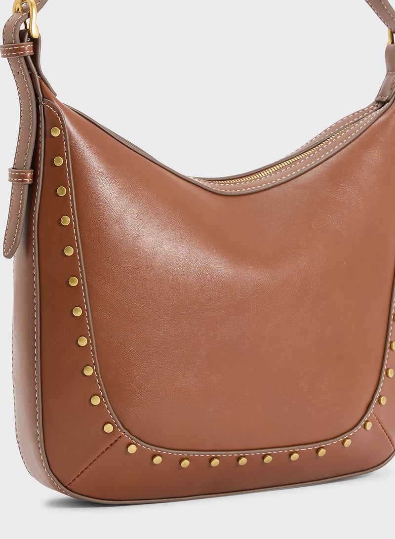 MANGO Studded Shoulder Bag  - Image 4