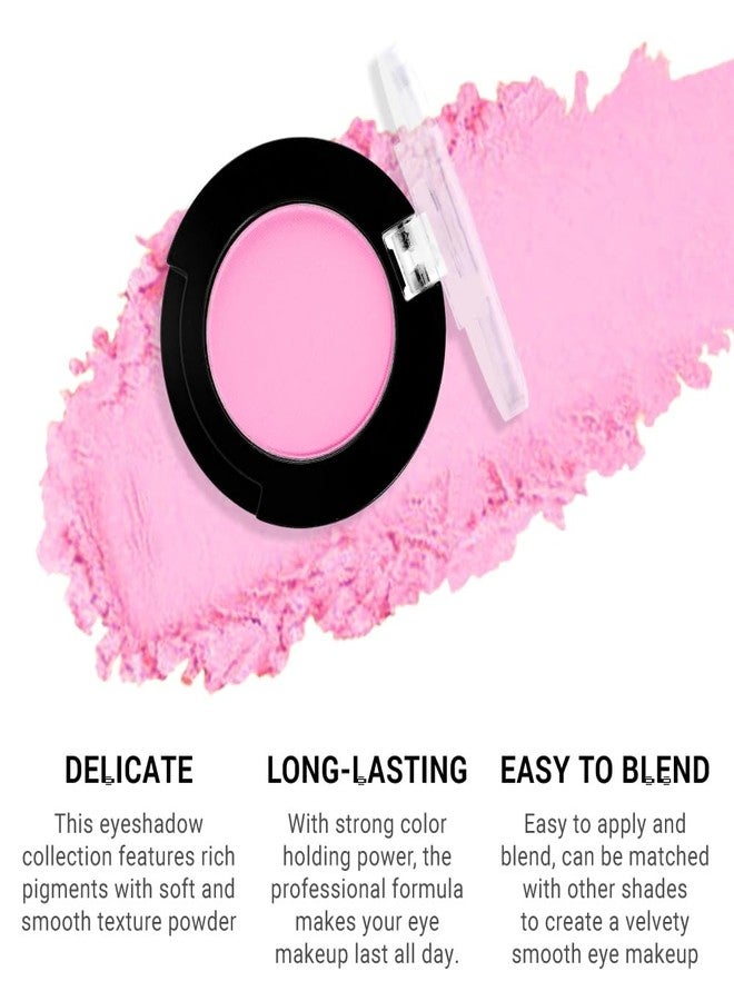 HHLTOH Monochrome Matte Eyeshadow Makeup Palette, Highly Pigmented Purple Pink Eyeshadow Palette, Matte Pressed Powder Eye shadow Makeup, Single Vegan Eye Shadow, Daily Evening Women Girls Eyeshadow Gift 4# - Image 4