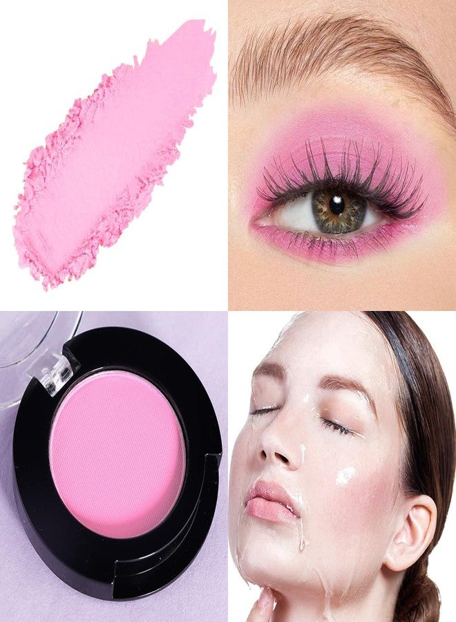 HHLTOH Monochrome Matte Eyeshadow Makeup Palette, Highly Pigmented Purple Pink Eyeshadow Palette, Matte Pressed Powder Eye shadow Makeup, Single Vegan Eye Shadow, Daily Evening Women Girls Eyeshadow Gift 4# - Image 3