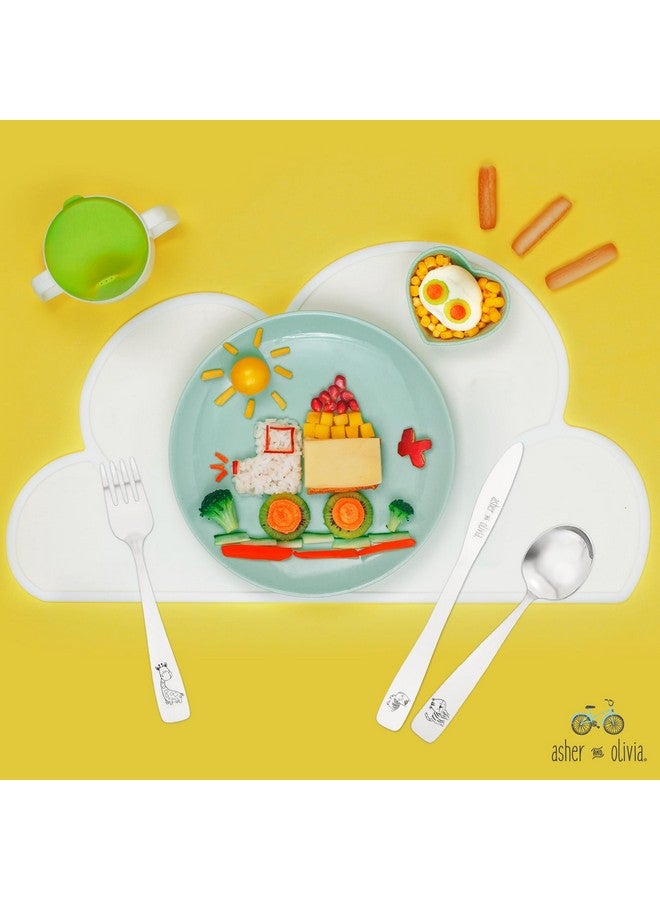 Asher and Olivia Kids Utensils Silverware Set -12-Piece Toddler Silverware Includes 4 Forks 4 Spoons and 4 Kid-Friendly Knives - Cutlery Metal Flatware Set for Preschooler Baby Child - Image 5