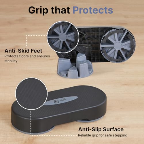 CULT Adjustable Aerobic Stepper for Home Gym & Fitness Non-Slip Platform, 3-Level Height Adjustment, Anti-Skid Rubber Pads Cardio, HIIT & Strength Training Step Board (Up to 250 Kg) - Image 4