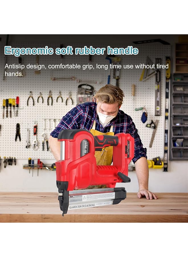 إيروريكس ماكينة دق المسامير الكهربائية اللاسلكية مع 200 مسمار مقاس 32 مم و200 مسمار مقاس 50 مم بدون بطارية - Image 2