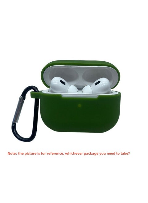 Airpodspro Earphone Case For Apple 3 Generation Bluetooth Headset Protective Cover Airpods Series Protective Shell-Color:Dark Green-Applicable Model:Airpods 3 Pearlescent Bag Mountaineering Buckle